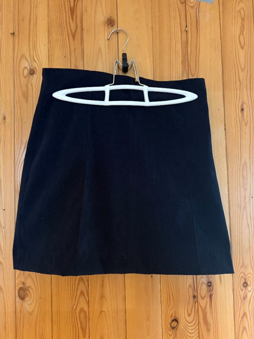 Vintage Whimsygoth Gaby Runway Navy Suede Mini Skirt